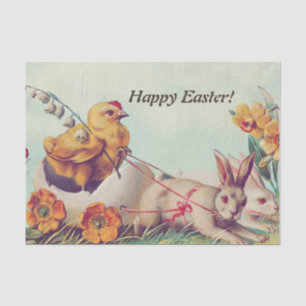  Happy PaasBunnies en Chicken Tissuepapier