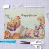 Happy PaasBunnies en Chicken Tissuepapier (Craft)
