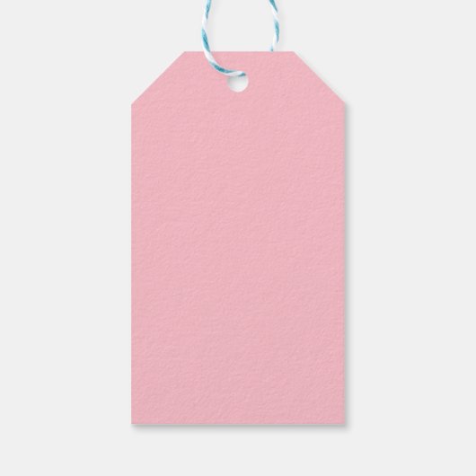 Happy Paasroze witte aangepaste script elegant chi Cadeaulabel (Achterkant)