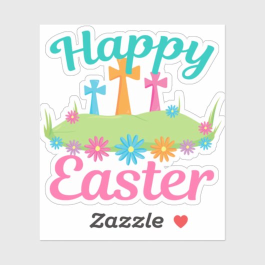 Happy Paast Beauful Religious Sticker (Vel)