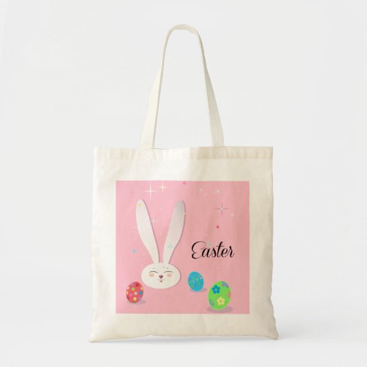 Happy Paast Bunny Easter Eggs Hunt Party Tote Bag (Voorkant)