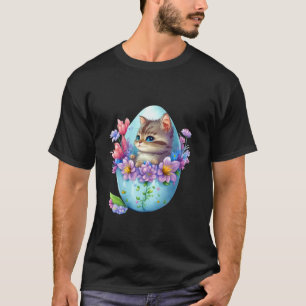 Happy Paast Cute Cat, Springtime Paasdag T-shirt
