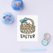 Happy Paast Cute Eggs-mandje | Rabbit Bunny Eggs Flyer (Enkel)