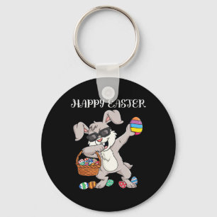Happy Paast Day Dabbing Rabbit Eggs Toddler Boys Sleutelhanger