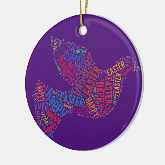 Happy Paast Dove Greep Text Keramisch Ornament (Links)