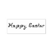 Happy Paast Fabric-lettertypen Rubberstempel (Afrduk)