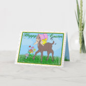 Happy Paast Goat Card Feestdagen Kaart (Voorkant)