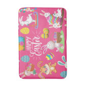 Happy Paast, grappige Bunny wil en kleurrijk Badmat (Voorkant Verticaal)