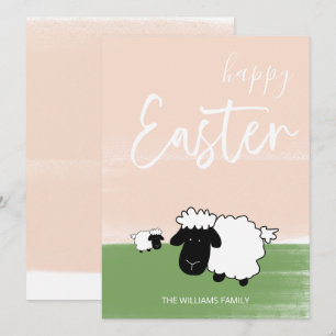 Happy Paast Happy Sheeps-illustratie Feestdagenkaart