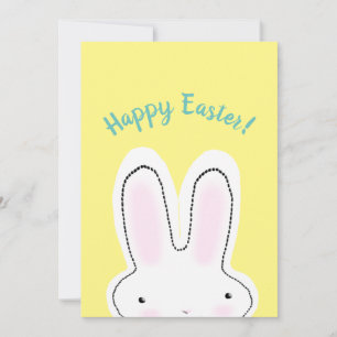 Happy Paast Happy Spring geel leuke Bunny grappig Feestdagenkaart