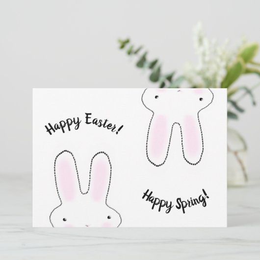 Happy Paast Happy Spring leuk konijntje grappig (Staand voorkant)