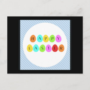 Happy Paast kleurrijke eieren Briefkaart