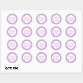 Happy Paast Paarse Paaspartij Ronde Sticker (Vel)