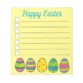 Happy Paast Pastel Egg Hunt Eggs Checklist Notitieblok (Voorkant)