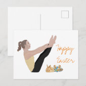 Happy Paast Pilates Briefkaart (Voorkant / Achterkant)