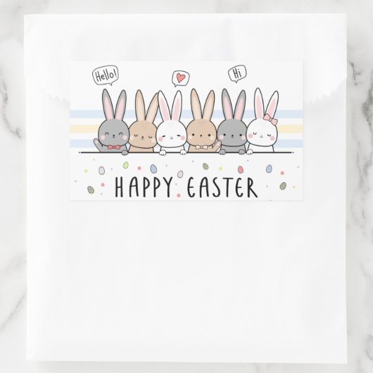 Happy Paast Retangular Sticker (Tas)