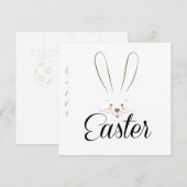 Happy Paast Spring Cute Bunny Easter Eggs Hunt Feestdagenkaart (Voorkant / Achterkant)