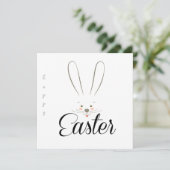 Happy Paast Spring Cute Bunny Easter Eggs Hunt Feestdagenkaart (Staand voorkant)