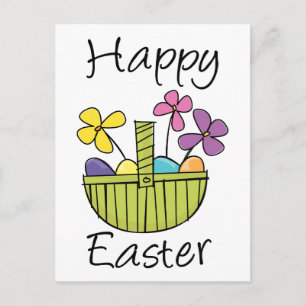 Happy Paaster Basket Feestdagenkaart