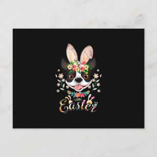 Happy Paaster Bunny Boston Terrier Lovers with Eas Feestdagenkaart