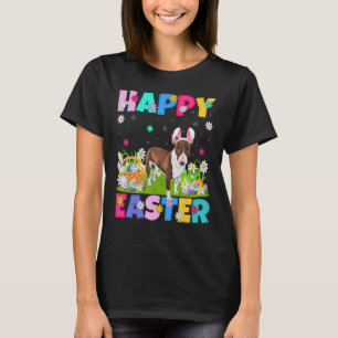 Happy Paaster Bunny Bull Terrier Dog Paaszondag T-shirt