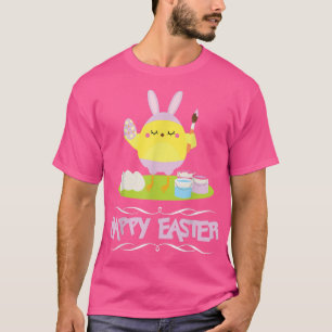 Happy Paaster Bunny Ears Chicken Egg Fun Holiday T T-shirt