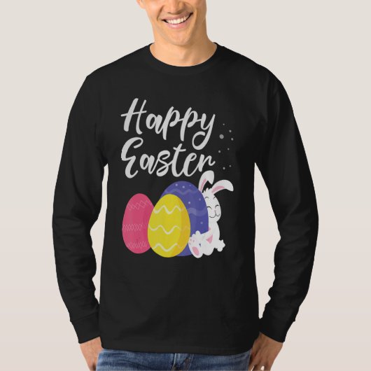 Happy Paaster Bunny Egg Basket 1 T-shirt (Voorkant)