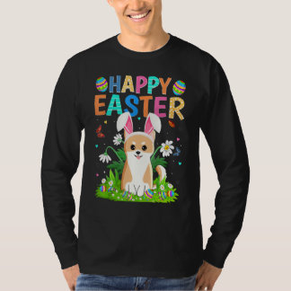 Happy Paaster Bunny Egg Funny Akita Inu Dog Pasen T-shirt