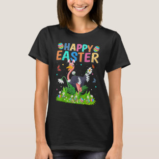 Happy Paaster Bunny Egg Funny Ostrich Bird Easter  T-shirt