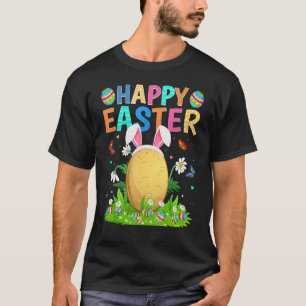 Happy Paaster Bunny Egg Funny Potato Paaszondag T-shirt