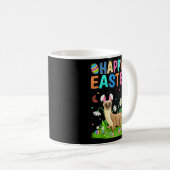 Happy Paaster Bunny Egg Funny Weasel Paaszondag Koffiemok (Voorkant rechts)
