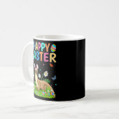 Happy Paaster Bunny Egg Funny Weasel Paaszondag Koffiemok (Voorkant links)