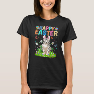 Happy Paaster Bunny Egg Funny White Tiger Easter S T-shirt