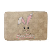 Happy Paaster Bunny Face Neutral Polka Dots Badmat (Voorkant)