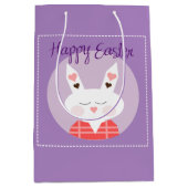 Happy Paaster Bunny Medium Gift Bag Cadeauzakje (Voorkant)