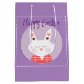Happy Paaster Bunny Medium Gift Bag Cadeauzakje (Achterkant)