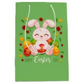 Happy Paaster Bunny Medium Gift Bag Cadeauzakje (Voorkant)