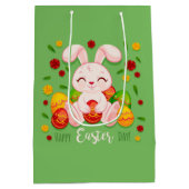 Happy Paaster Bunny Medium Gift Bag Cadeauzakje (Achterkant)