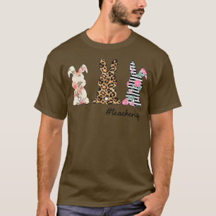 Happy Paaster Bunny Rabbits Cute Cheetah Teacher G T-shirt