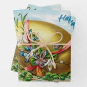  Happy Paaster Bunny Rabbits Easter Eggs Inpakpapier Vel (In situ)