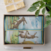  Happy Paaster Bunny Rabbits Easter Eggs Tissuepapier (Geschenk)