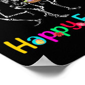 Happy Paaster Day Bunny Skull Dance Easter Egg Poster (Hoek)