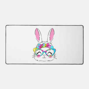 Happy Paaster Day Cute Bunny Rabbit Face Tie Dye Bureaumat