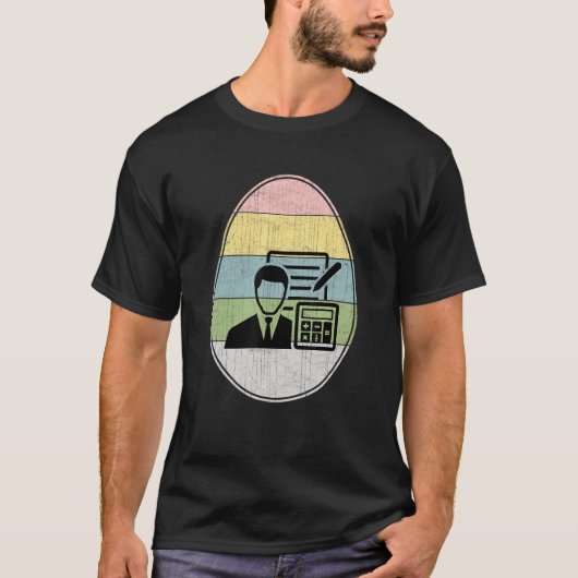 Happy Paaster Egg Accountant Grafisch Paasdag Acc T-shirt (Voorkant)