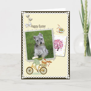 Happy Paaster Miniature Schnauzers-kaart Feestdagen Kaart