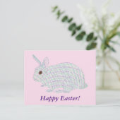 Happy Paaster Pset Bunny Rabbit Briefkaarten (Staand voorkant)