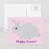 Happy Paaster Pset Bunny Rabbit Briefkaarten (Voorkant / Achterkant)