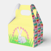 Happy Paaster Rabbit-versnellingsbak Bedankdoosjes (Achterkant)
