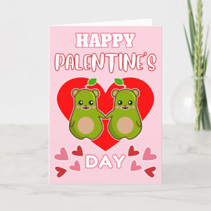 HAPPY PALENTINE'S DAY Cute Pear Beer Pair Feestdagen Kaart