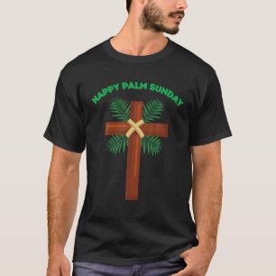 Happy Palm Sunday Pasen Christelijke kerk T-shirt